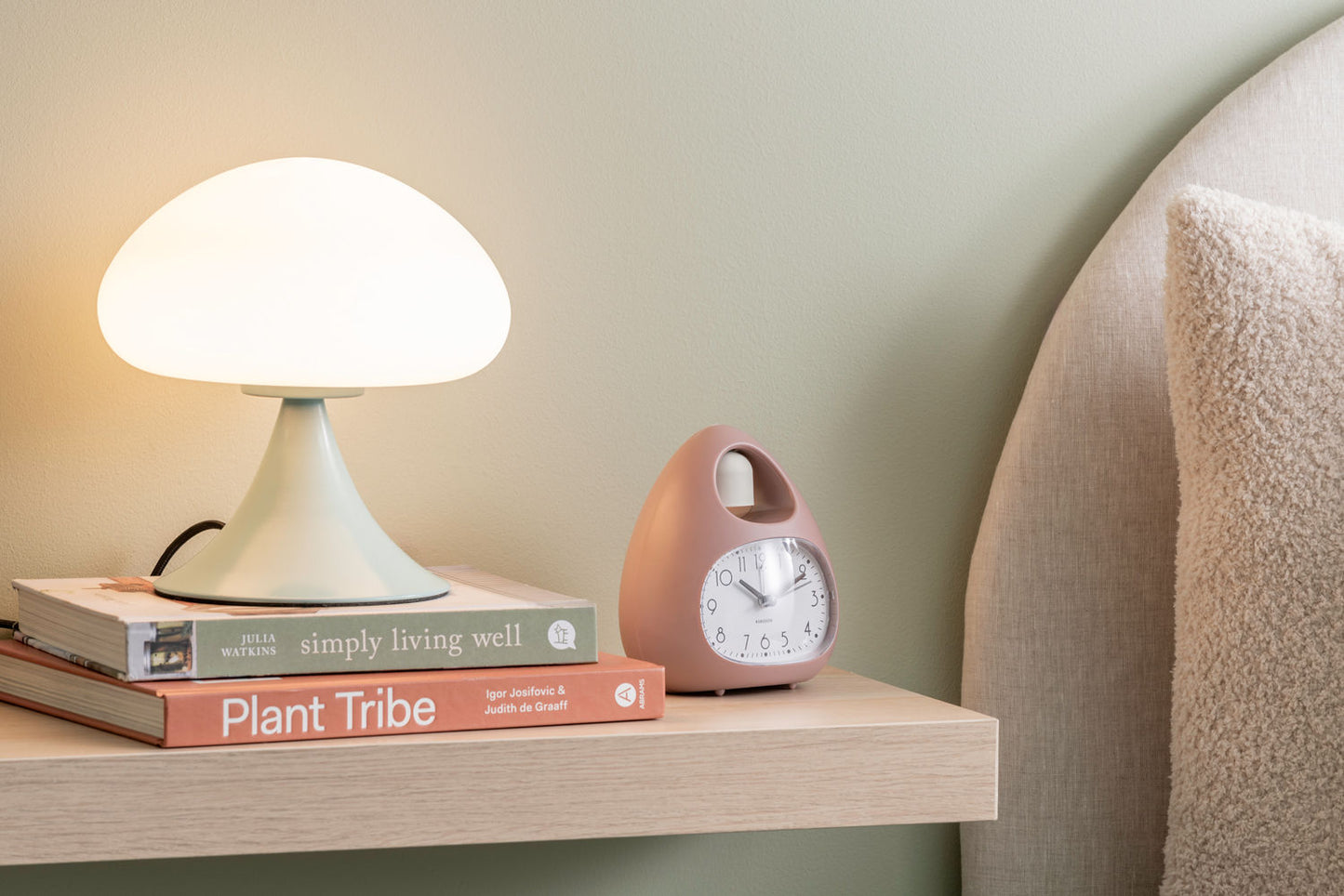 Lampe de table Leitmotiv Hongo fer bleu brumeux