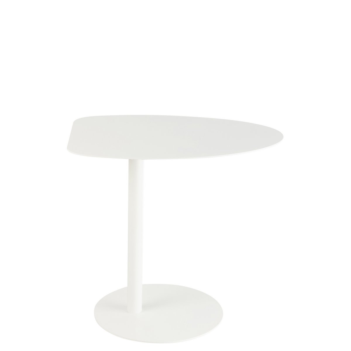 Table d'Appoint J-Line Métal Glacé Blanc