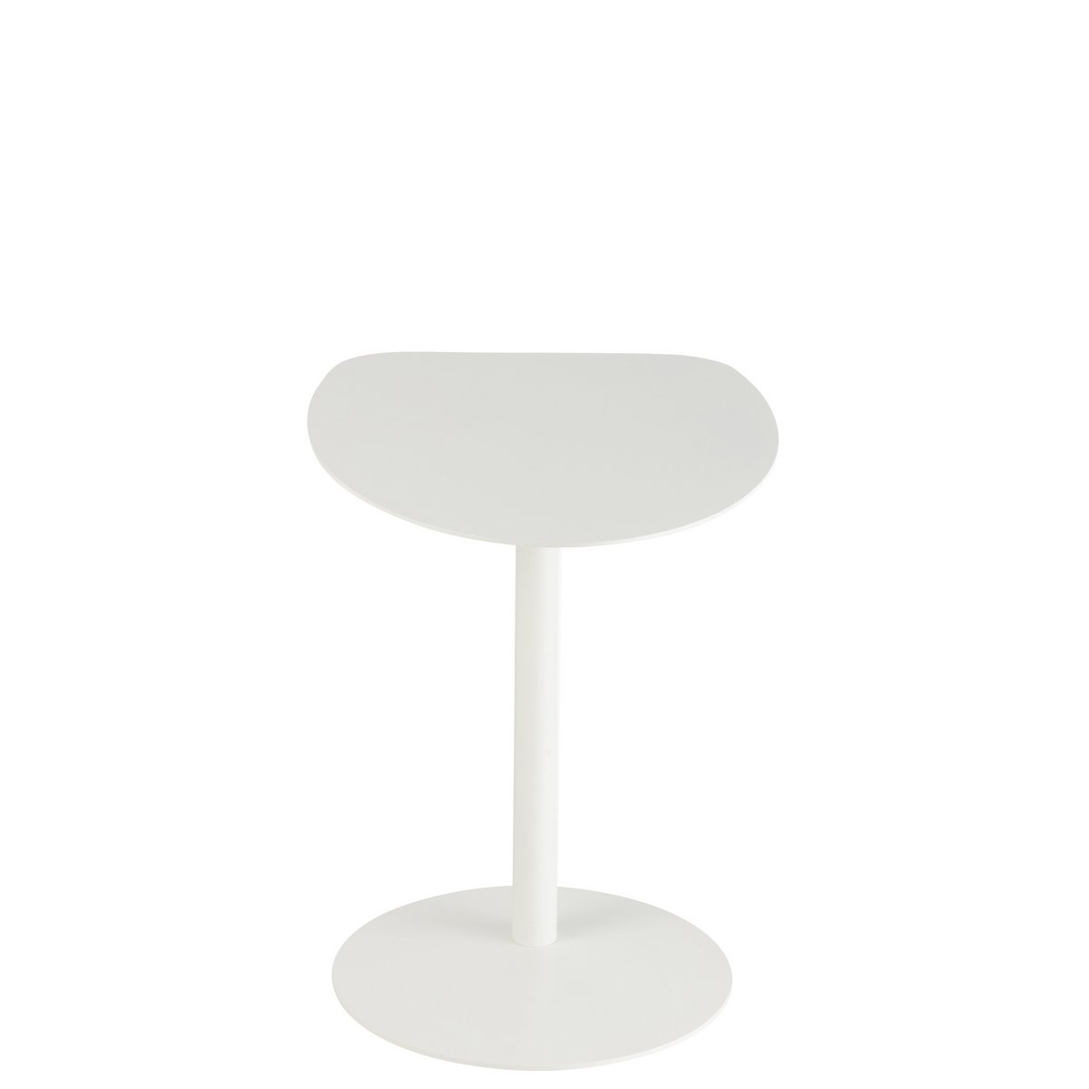 Table d'Appoint J-Line Métal Glacé Blanc