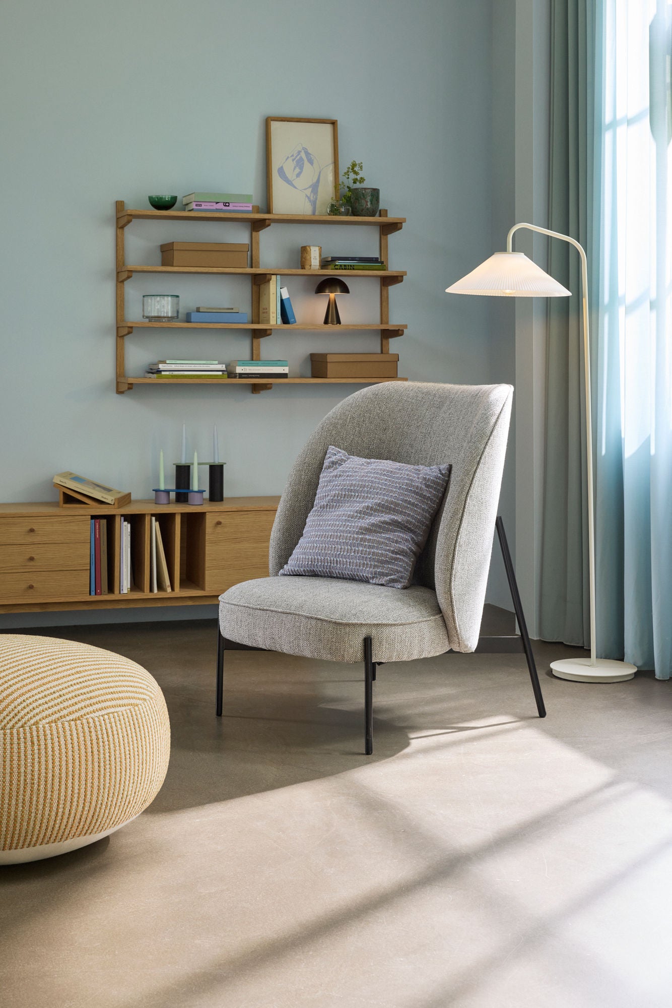 Hübsch Area Fauteuil lounge Gris clair
