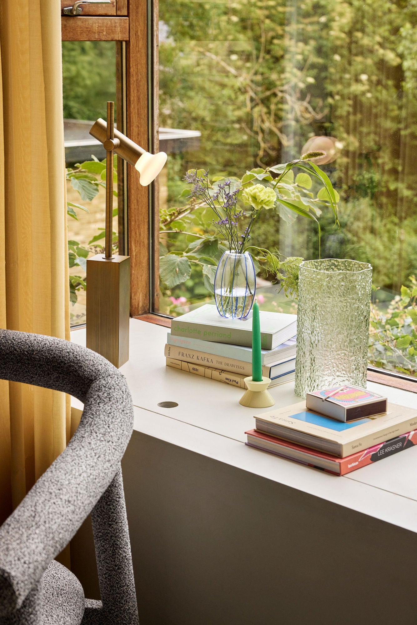 Hübsch Orbit Vases Ambre/Vert Clair/Bleu (set de 3)