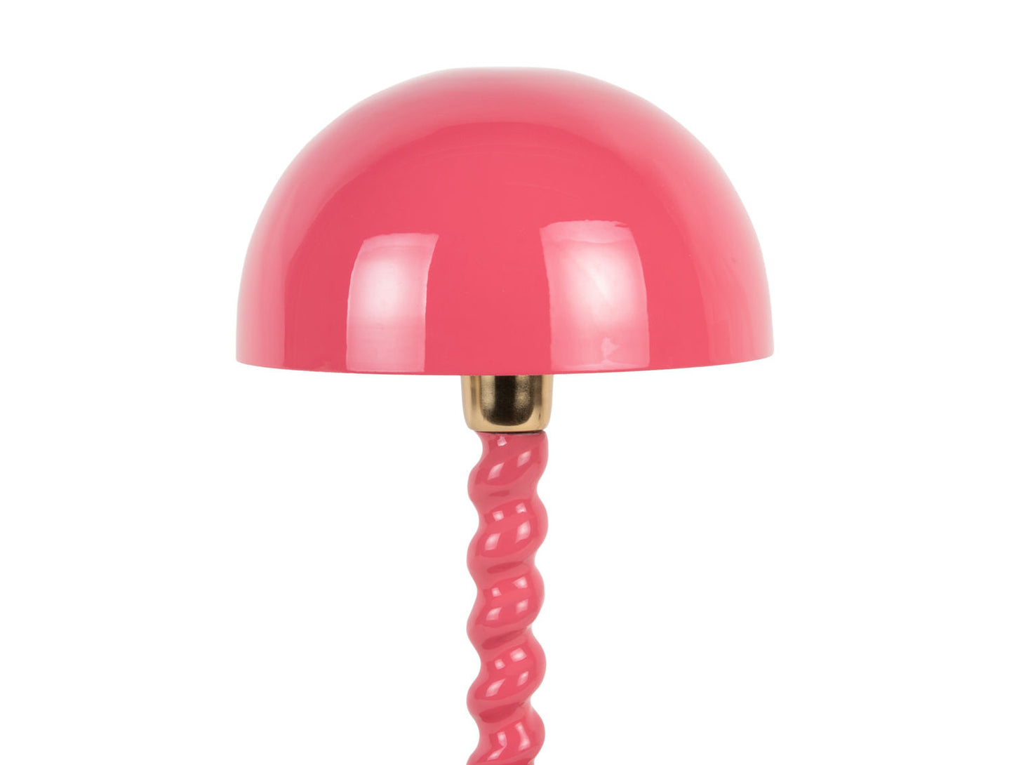 Lampe de table Leitmotif Prisa émail rose vif