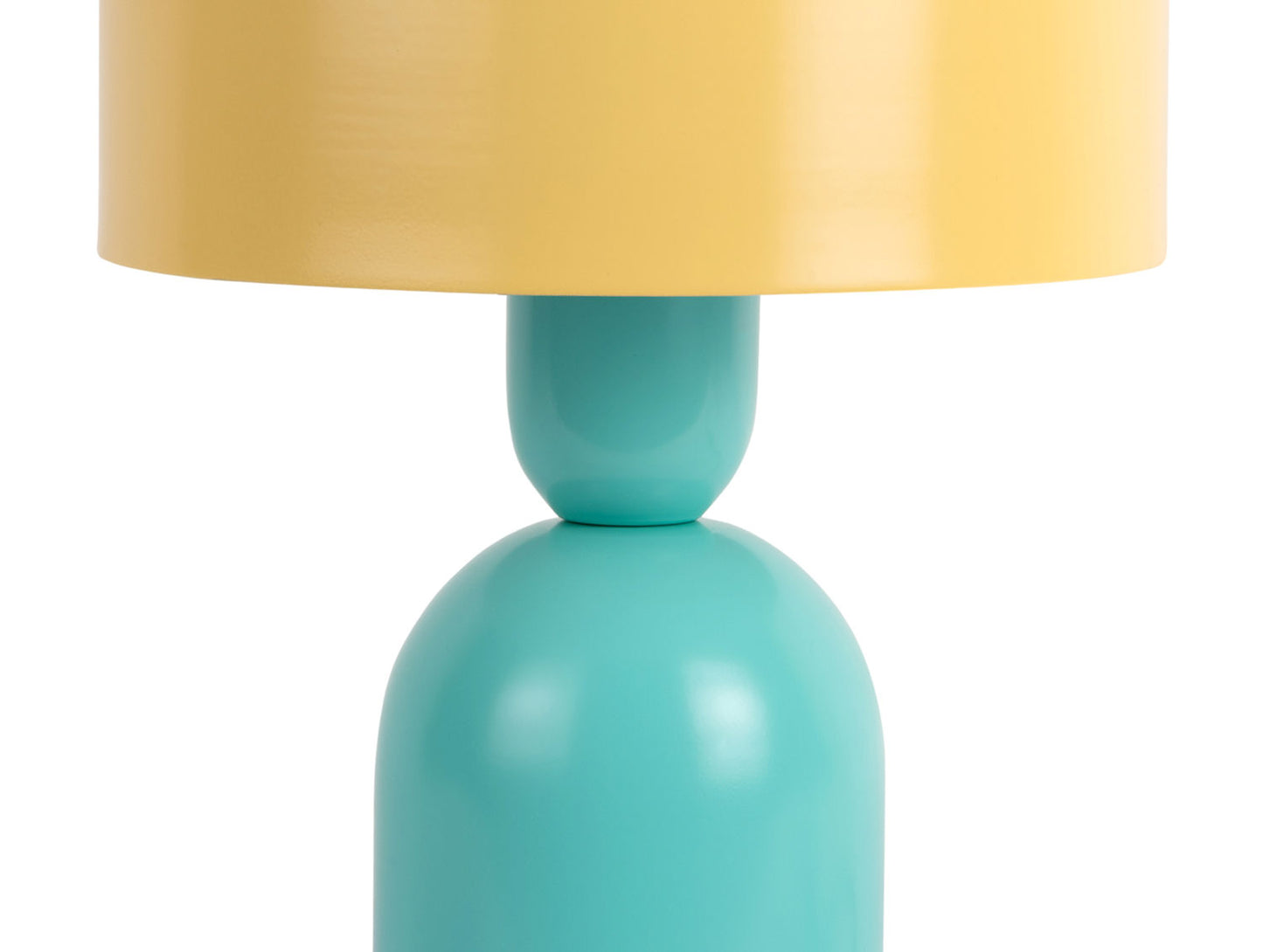 Lampe de table Leitmotiv Double Funky bleu turquoise avec jaune doux