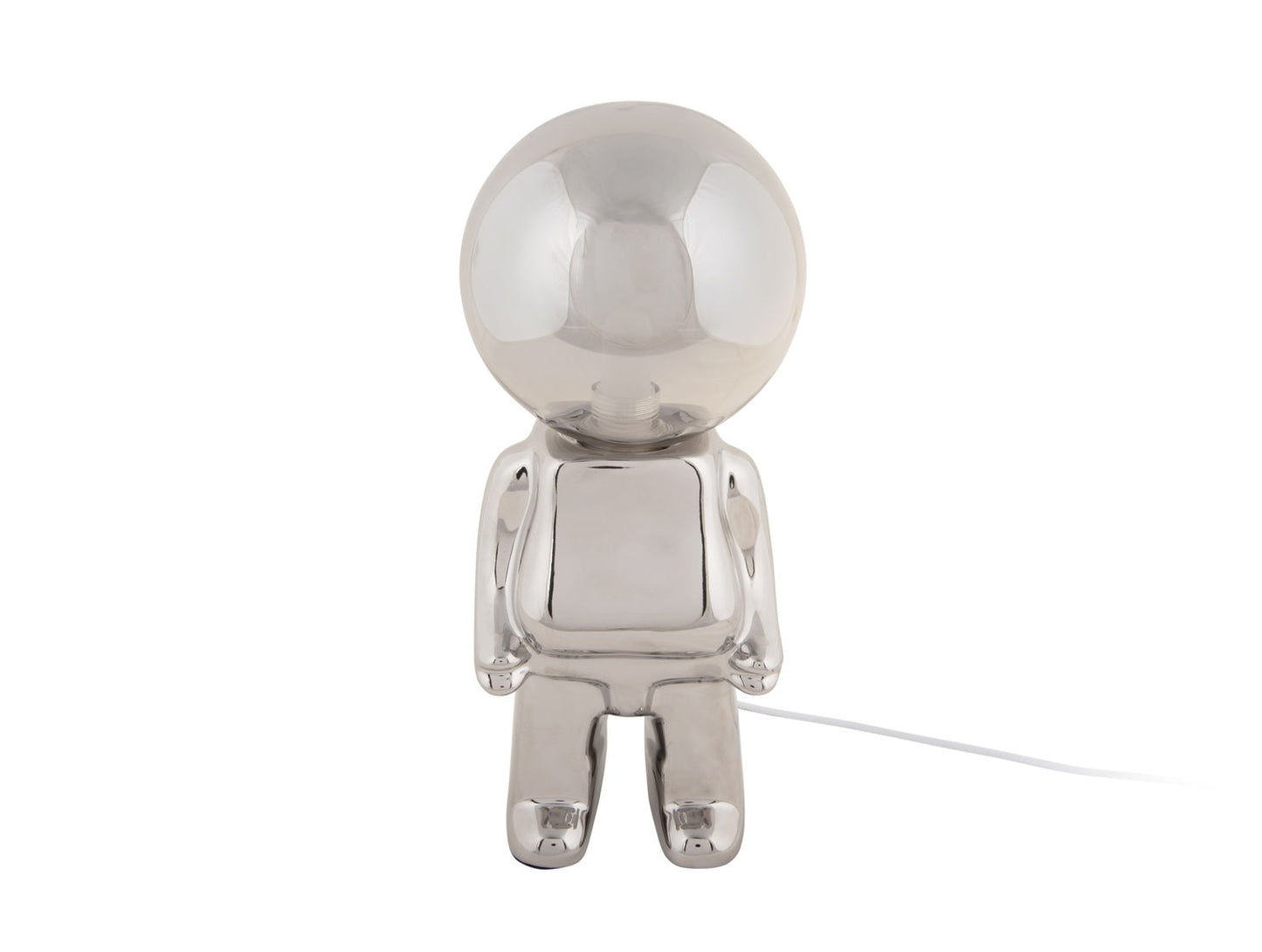 Lampe de table Leitmotiv Ross LED en céramique chromée