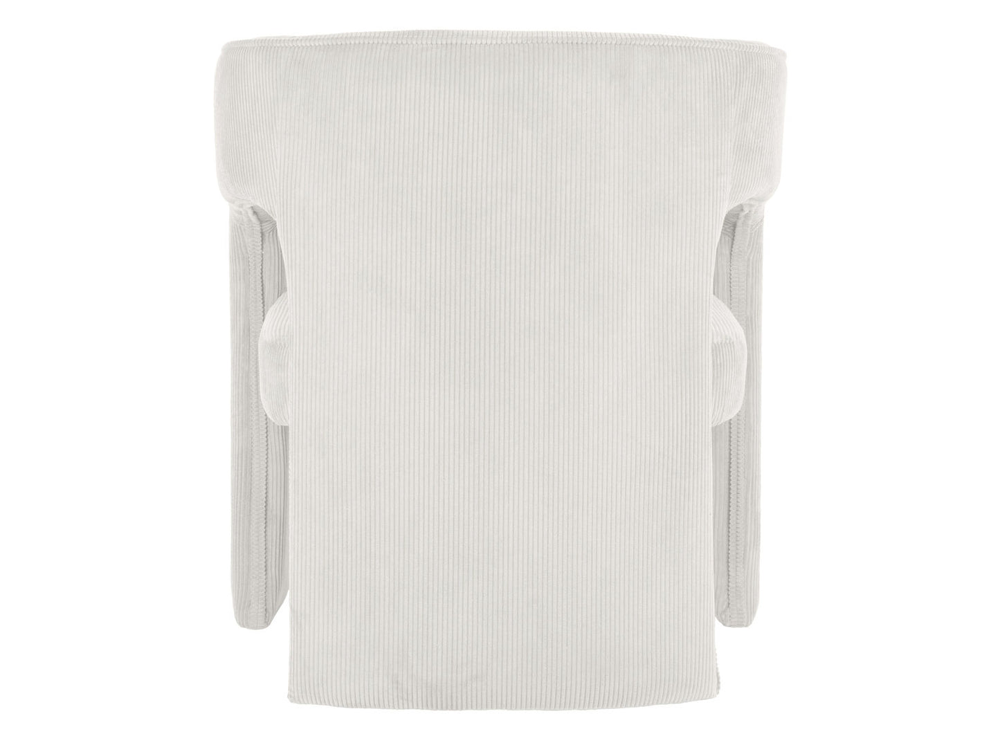 Chaise Leitmotiv Vigor en velours côtelé blanc