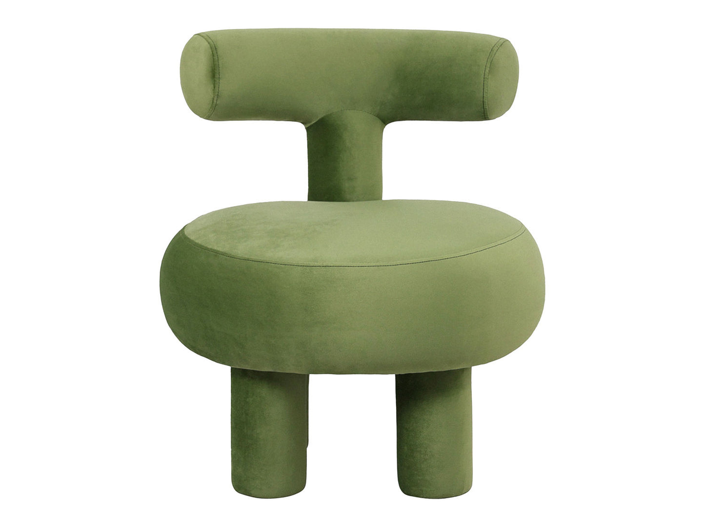 Chaise Leitmotiv Abrazo velours vert jungle