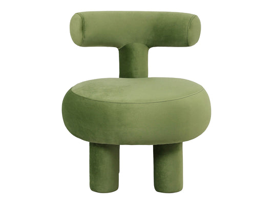 Chaise Leitmotiv Abrazo velours vert jungle