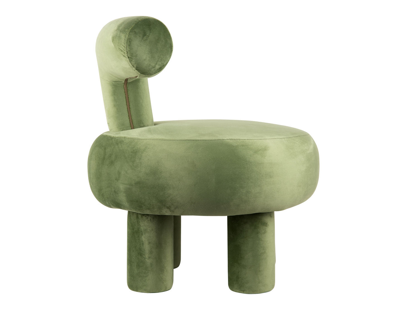Chaise Leitmotiv Abrazo velours vert jungle