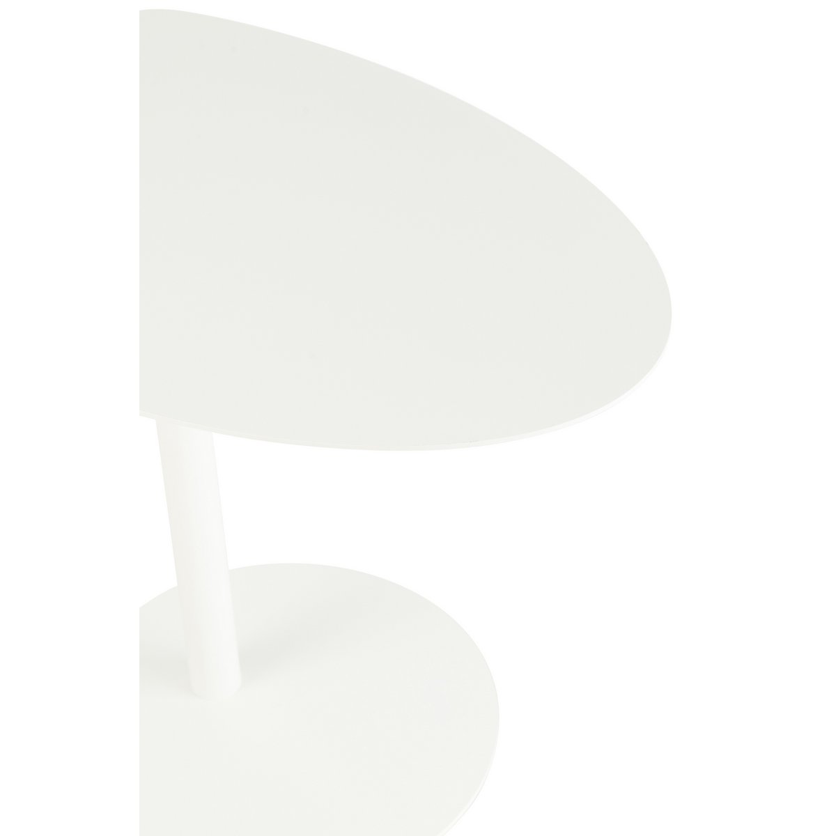 Table d'Appoint J-Line Métal Glacé Blanc