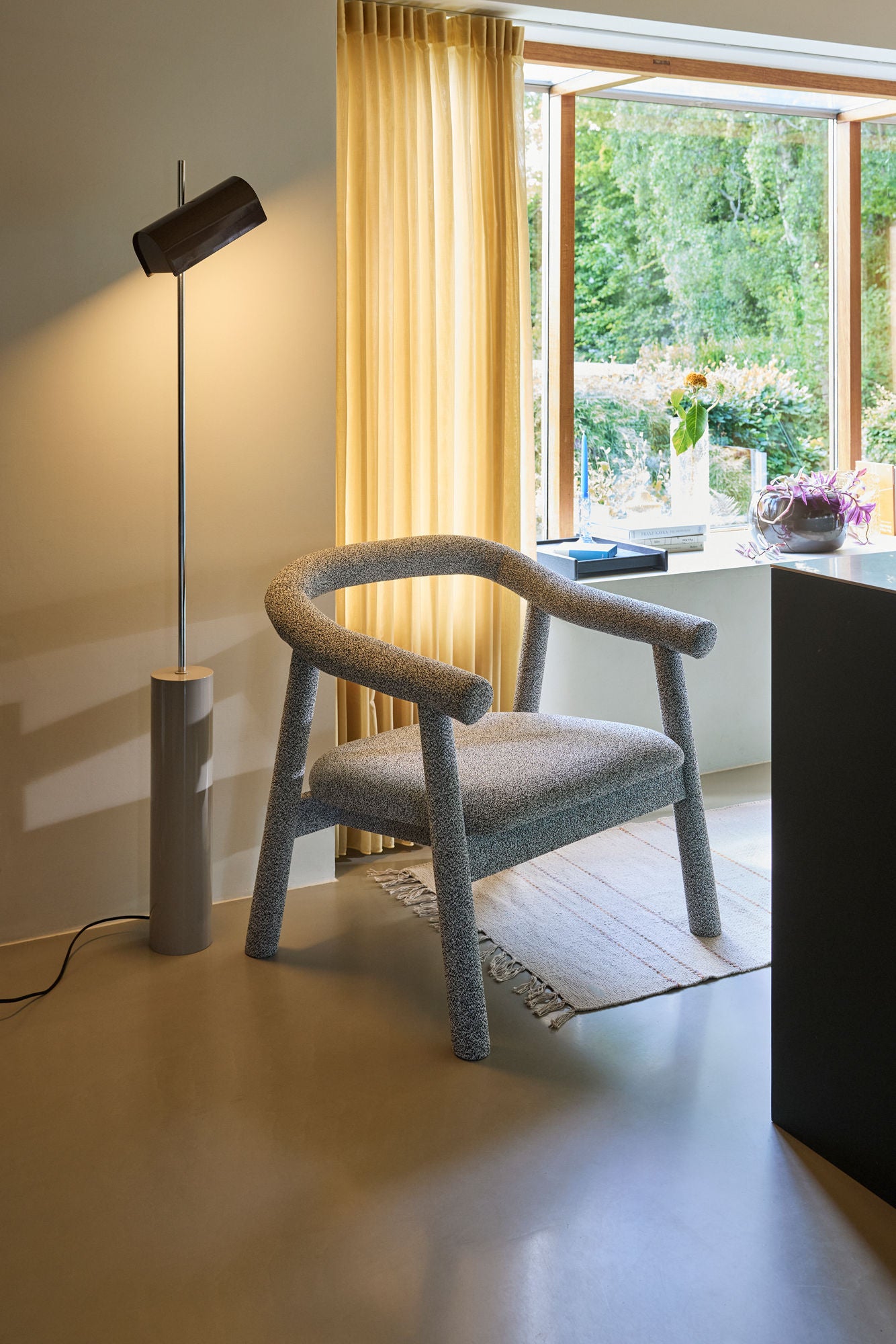 Hübsch Ouli Fauteuil lounge Gris clair chiné