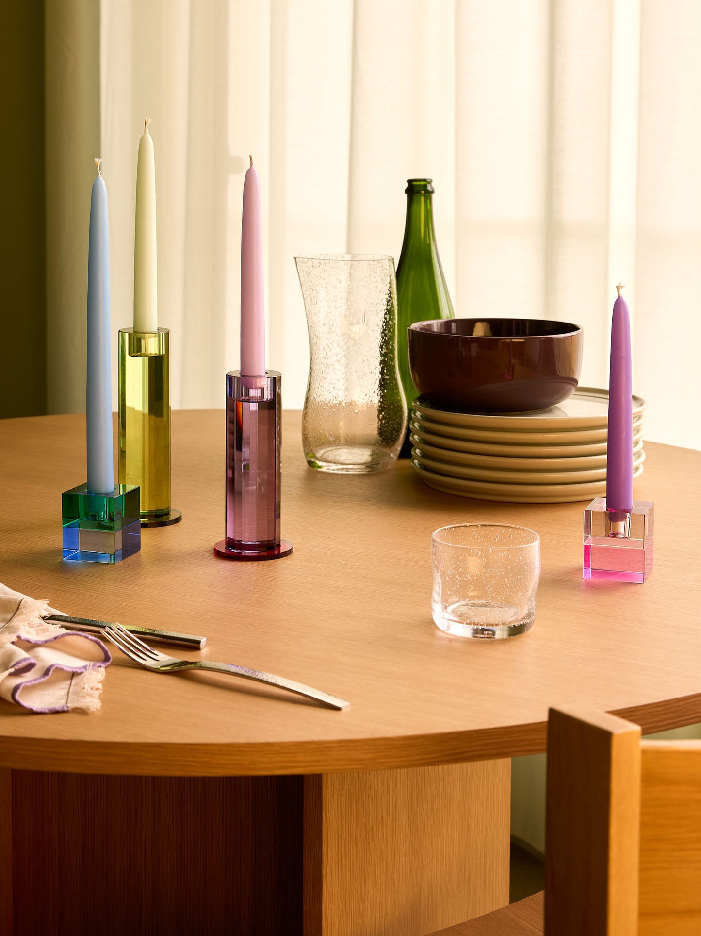 Hübsch Cut Bougeoirs (set de 2)