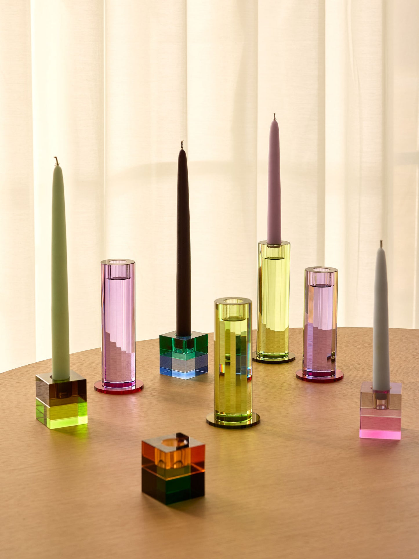 Hübsch Cut Bougeoirs (set de 2)