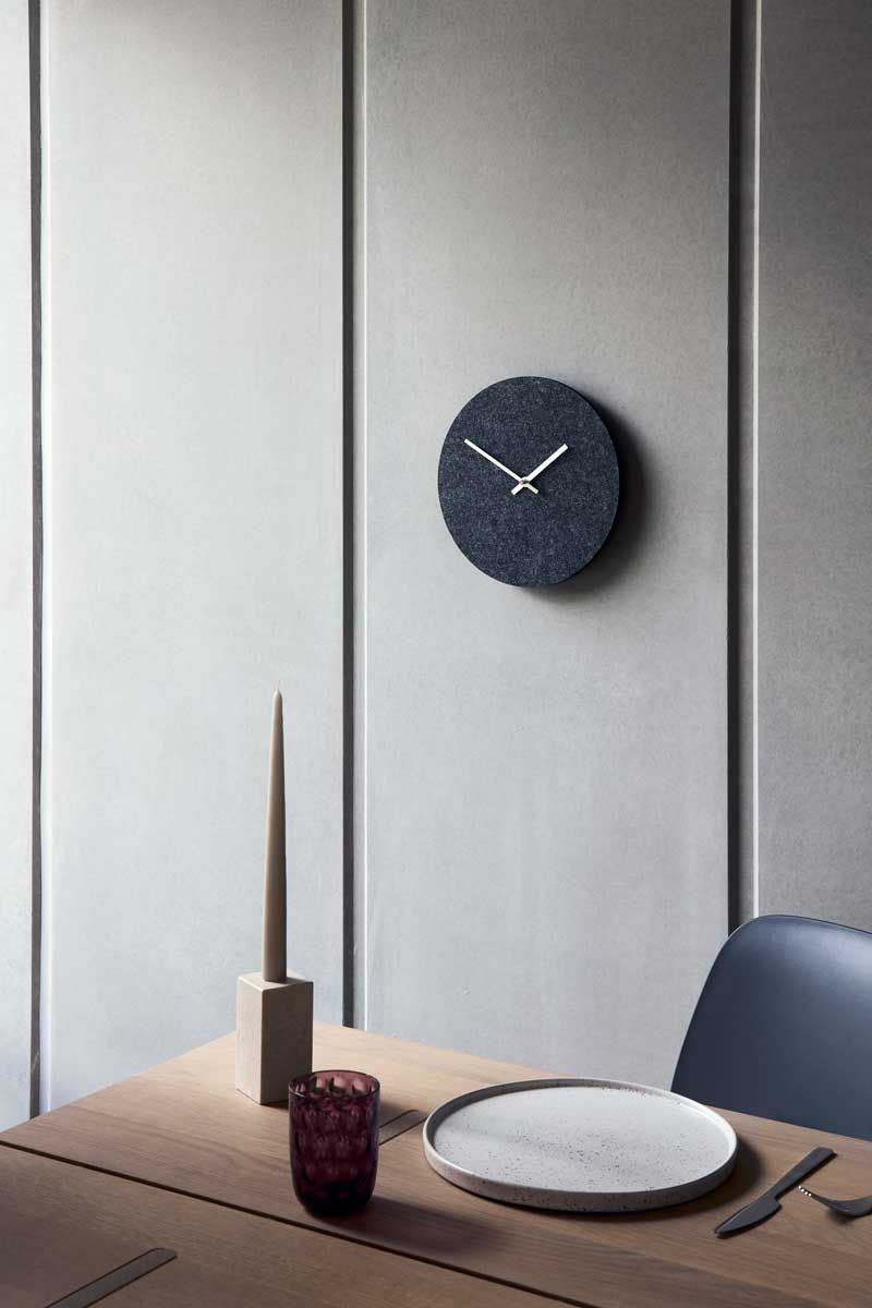 Hemverk Felt Gris Foncé - Horloge