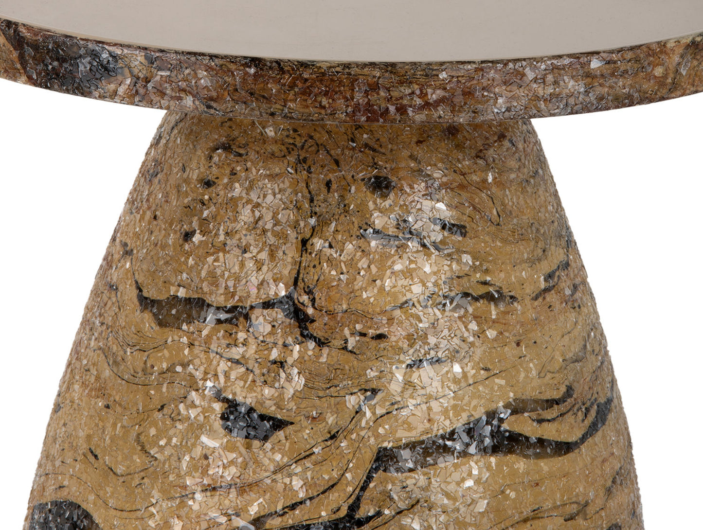 Table d'appoint Leitmotiv en mosaïque de marbre