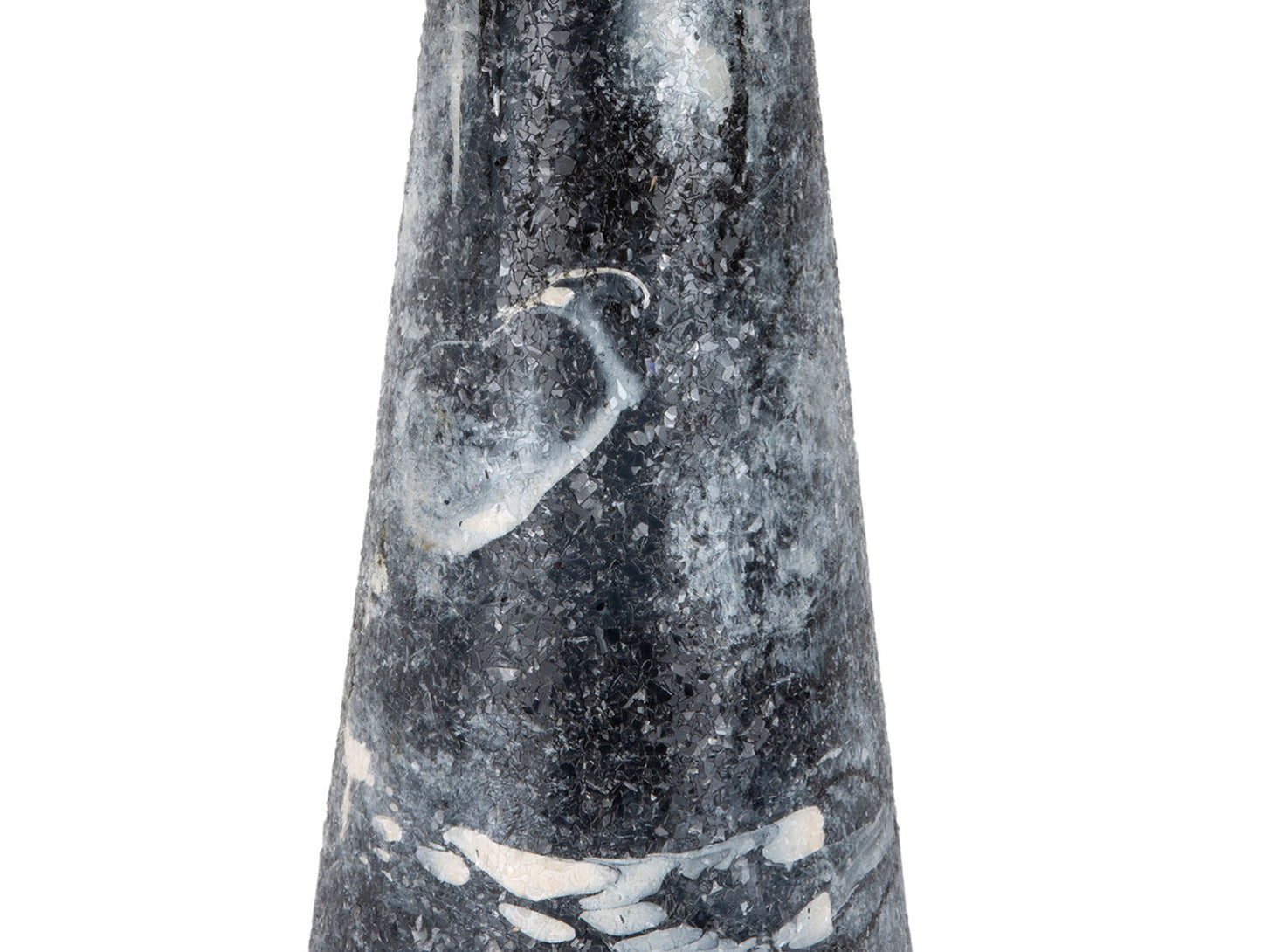 Table d'appoint Leitmotiv en mosaïque de marbre noir haut