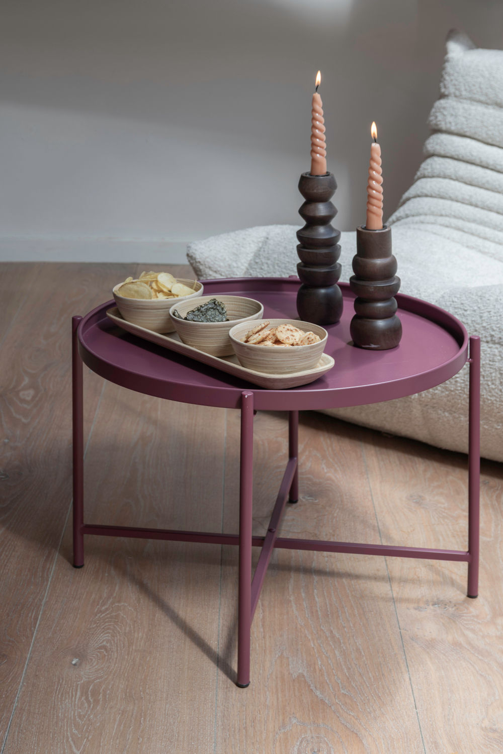 Leitmotiv Coffee table Meseta dark mauve