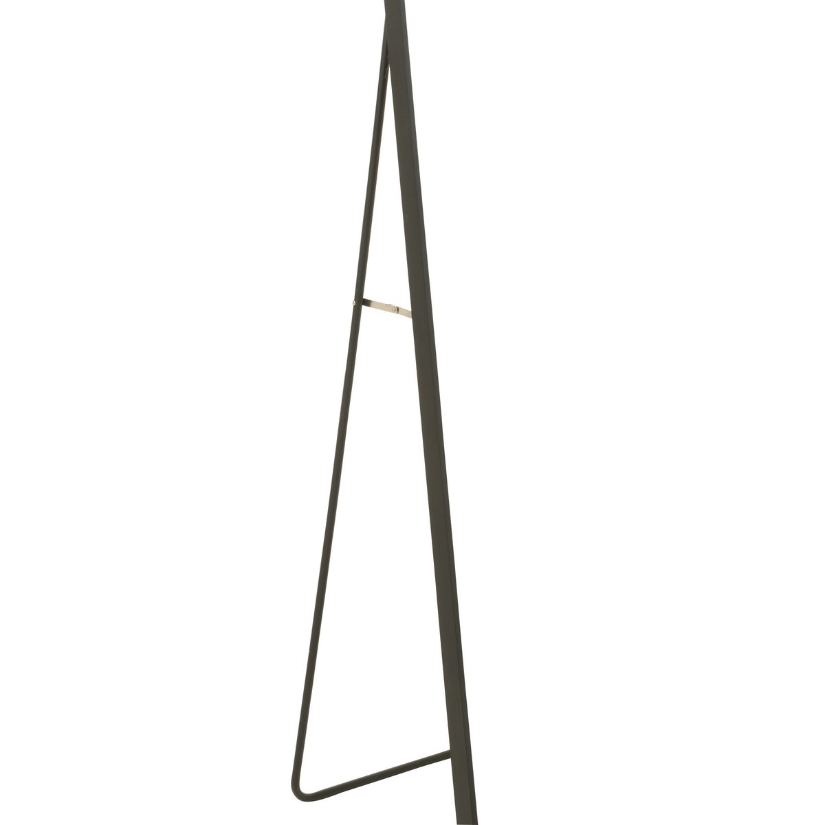 J-Line Miroir Sur Pied Arrondi Verre/Métal Noir - Miroir Mural 50,00 x 150,00 cm