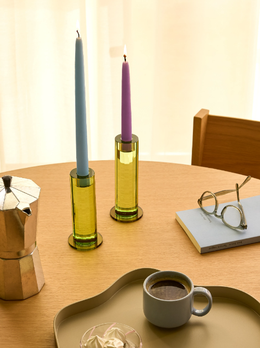 Hübsch Cut Bougeoirs (set de 2)