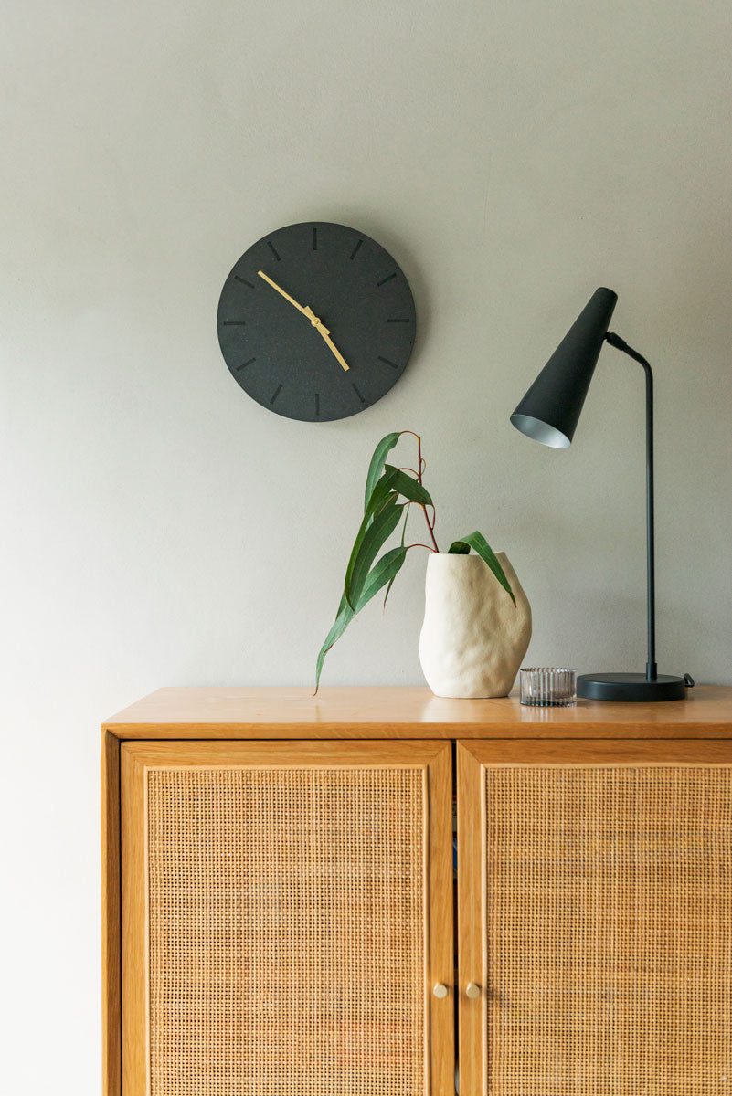 Horloge murale Hemverk DK Poudre Noir – Ø28/Ø38 cm