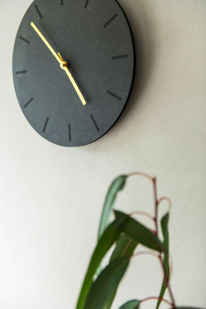 Horloge murale Hemverk DK Poudre Noir – Ø28/Ø38 cm