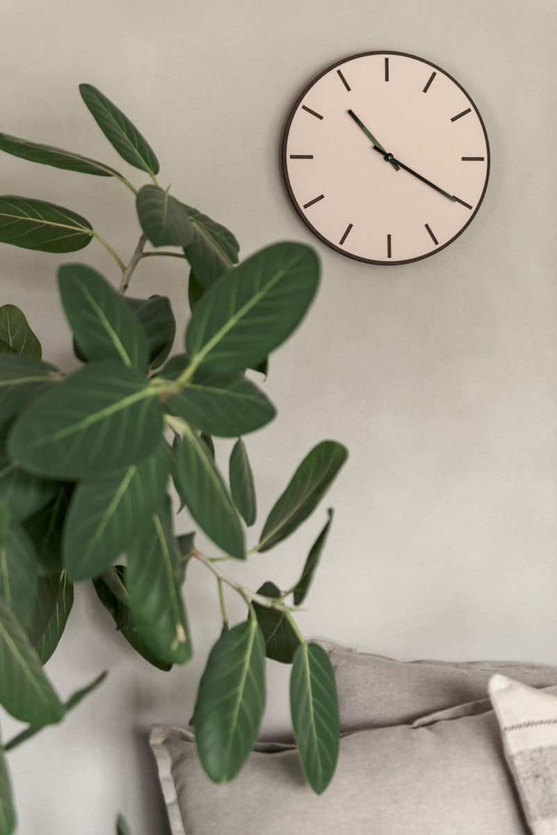 Horloge murale Hemverk DK Rose poudré – Ø28/Ø38 cm