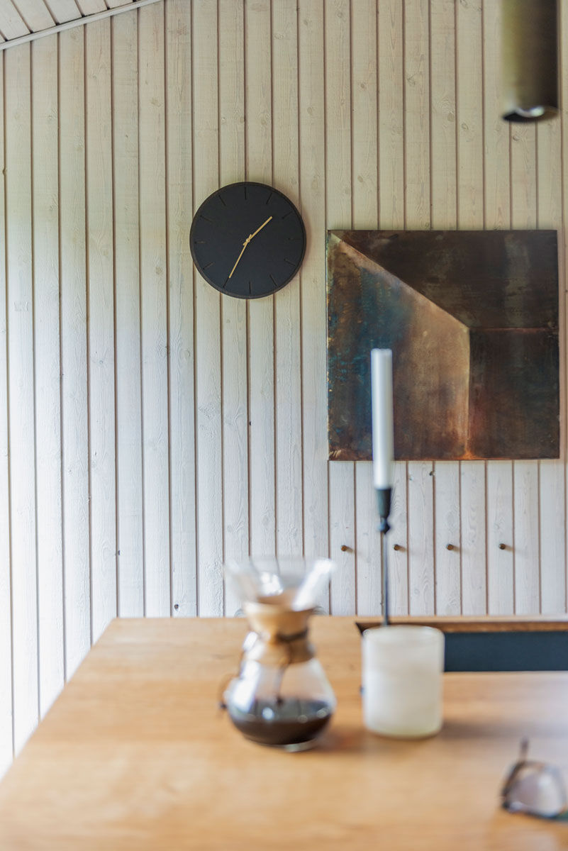 Horloge murale Hemverk DK Noir Chêne foncé – Ø28/Ø38 cm