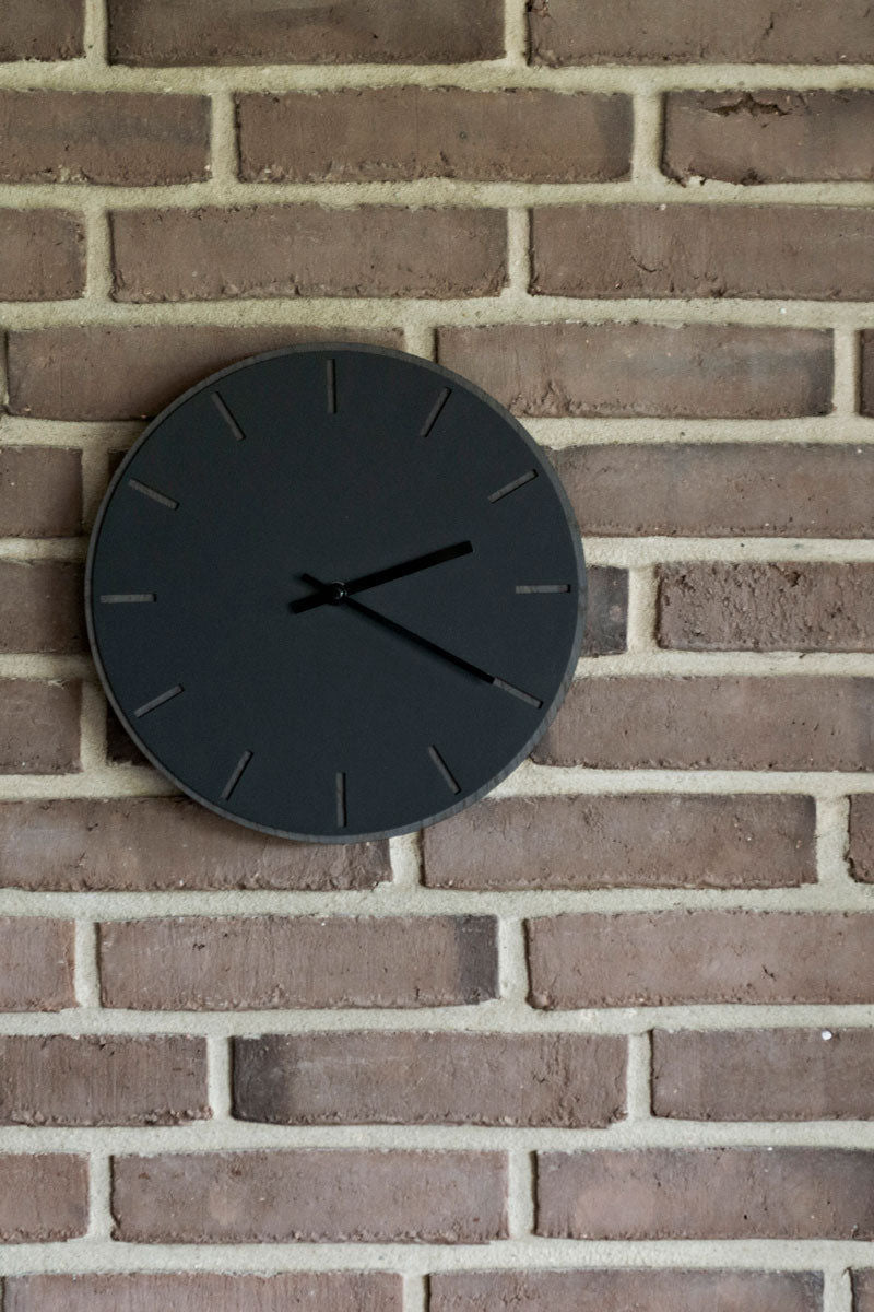 Horloge murale Hemverk DK Noir Chêne foncé – Ø28/Ø38 cm