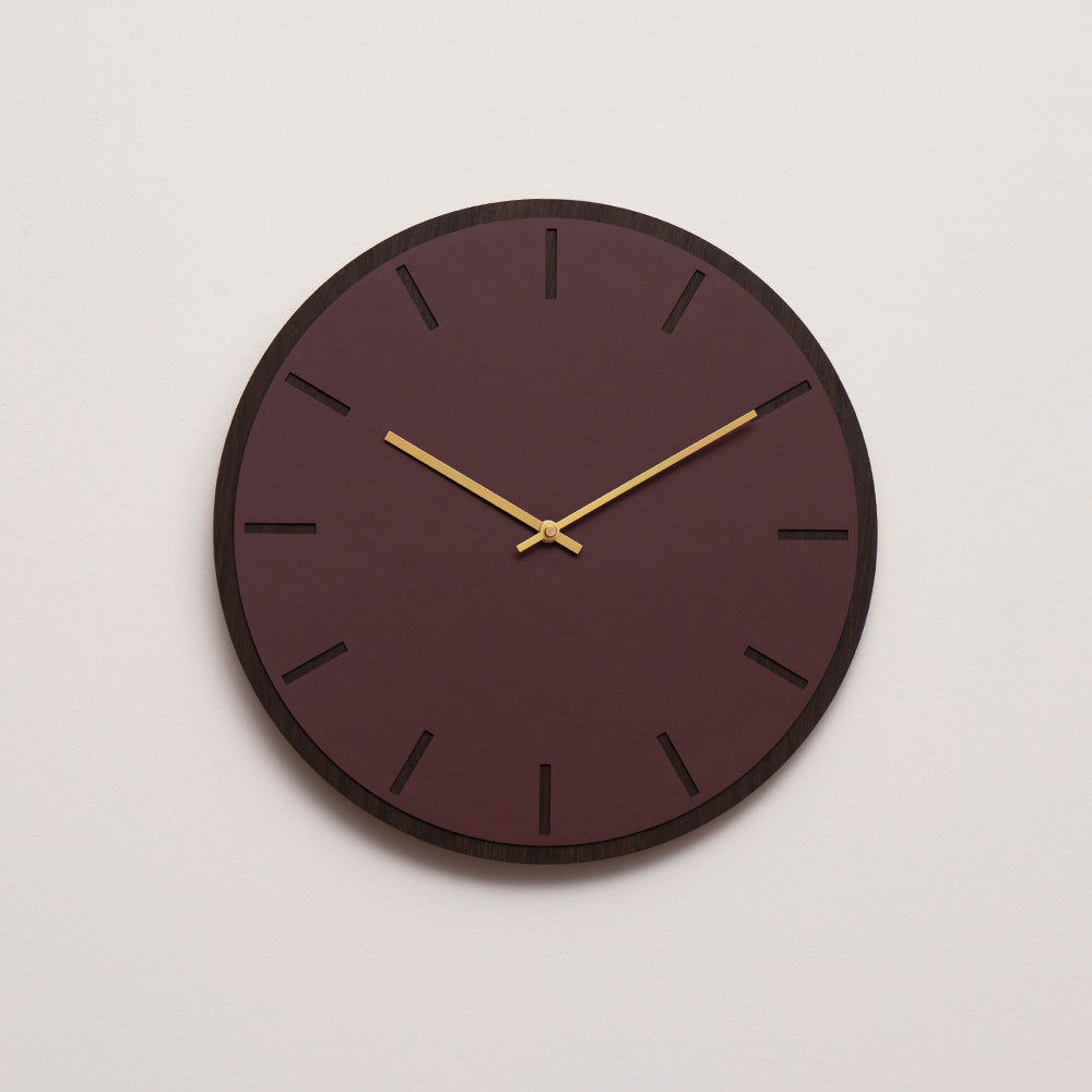 Horloge murale Hemverk DK Bourgogne Chêne Foncé – Ø28/Ø38 cm