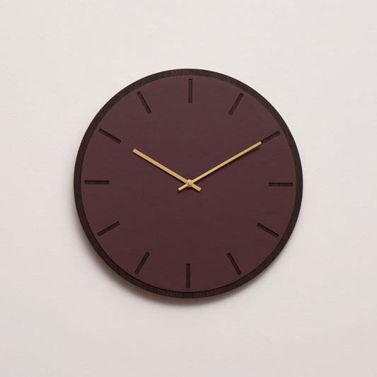 Horloge murale Hemverk DK Bourgogne Chêne Foncé – Ø28/Ø38 cm