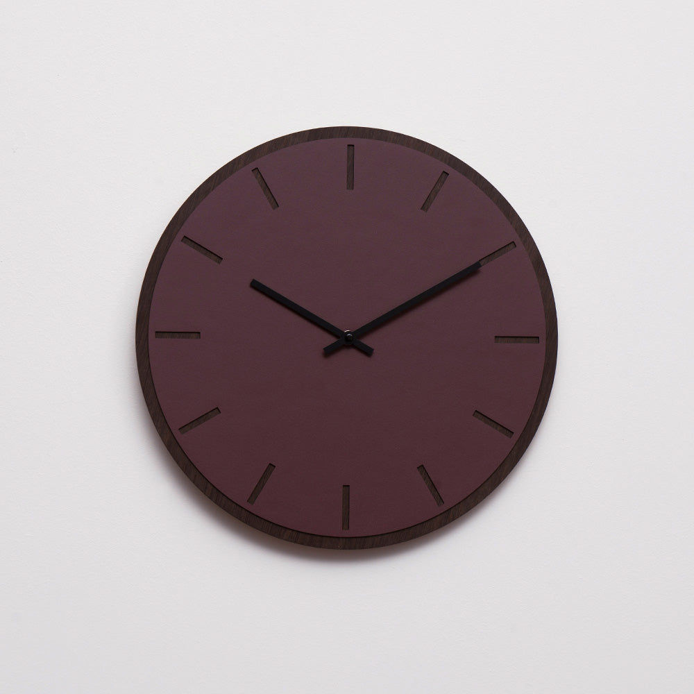 Horloge murale Hemverk DK Bourgogne Chêne Foncé – Ø28/Ø38 cm