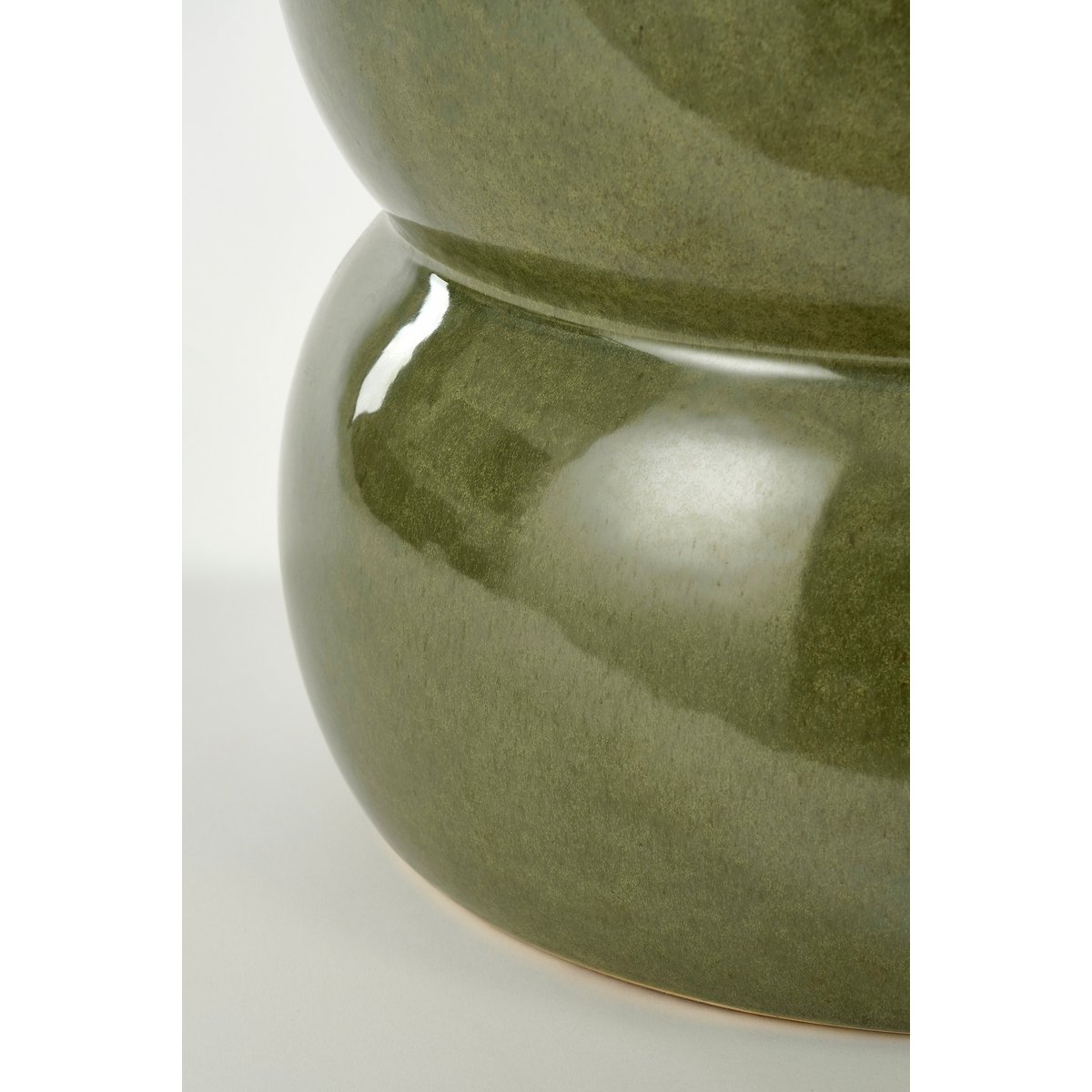 Table d'appoint Vendi / H40 x Ø35 cm - Céramique - Vert foncé
