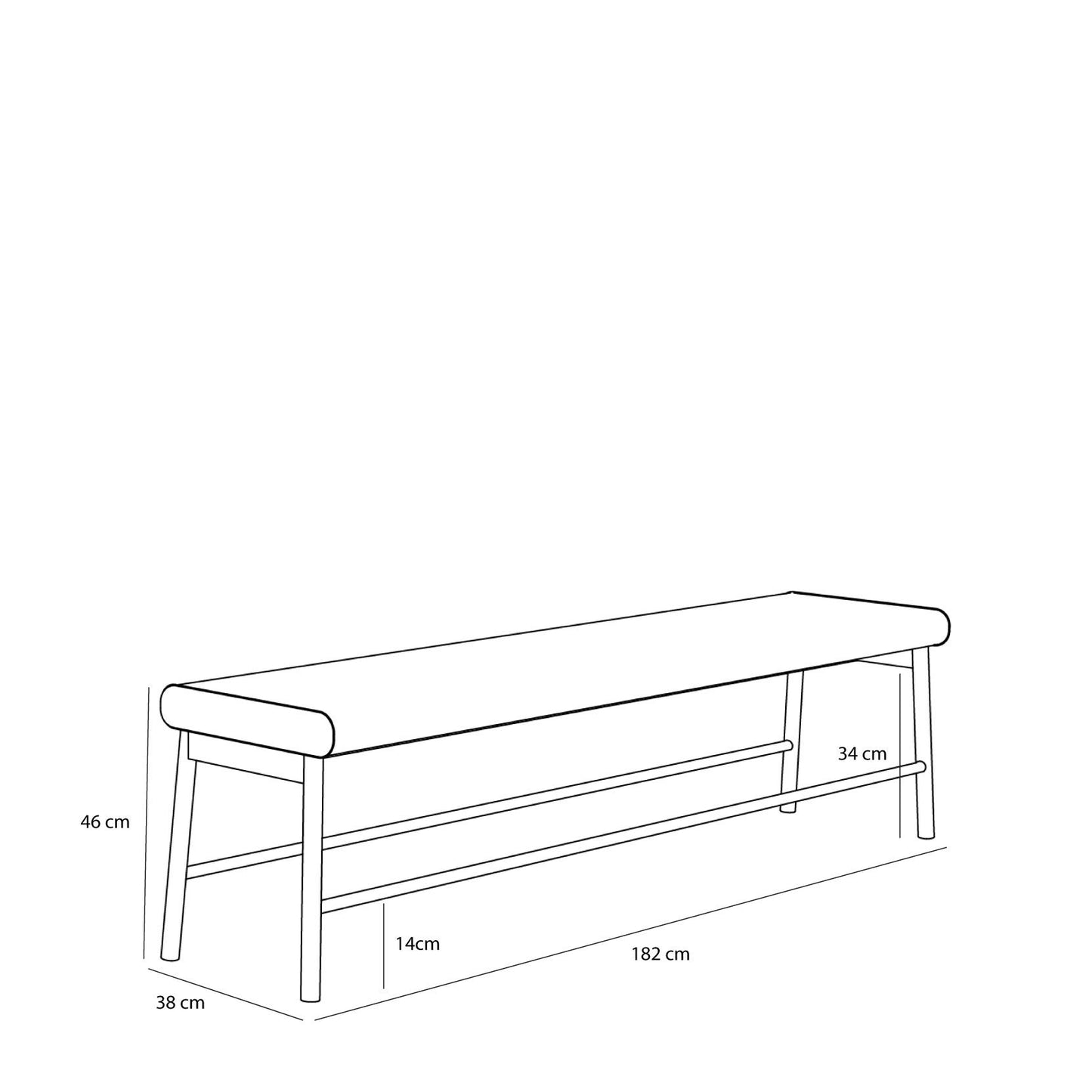 Hübsch Long Banc Vert Clair
