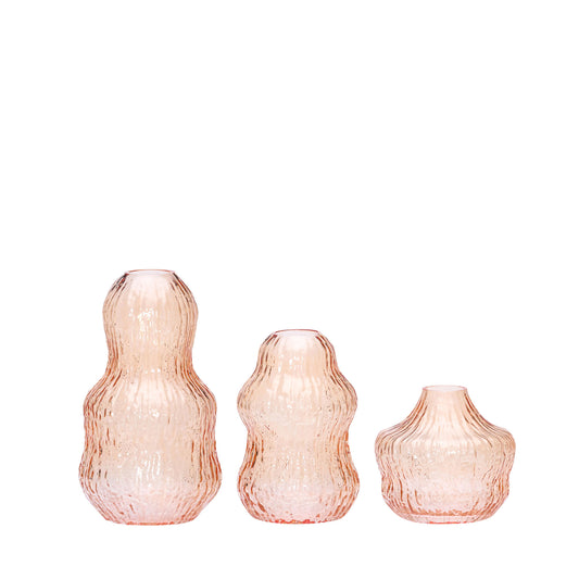 Hübsch Fuyu Vases Orange (set de 3)